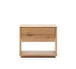 Mesita de noche Alguema en chapa de roble con acabado natural 40 x 50 cm