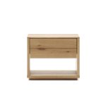 Mesita de noche Alguema en chapa de roble con acabado natural 40 x 50 cm