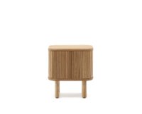 Mailen bedside table in ash veneer with a natural finish 50 x 55 cm
