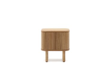 Table de chevet Mailen en placage de frêne avec finition naturelle l 50 x 55 cm