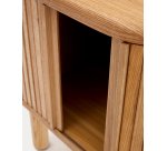 Table de chevet Mailen en placage de frêne avec finition naturelle l 50 x 55 cm