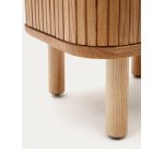 Table de chevet Mailen en placage de frêne avec finition naturelle l 50 x 55 cm