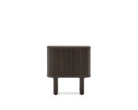 Mailen bedside table in ash veneer with a dark finish 50 x 55 cm