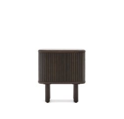 DE_Table de chevet Mailen en placage de frêne avec finition foncée  50 x 55 cm