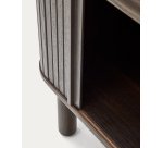 Table de chevet Mailen en placage de frêne avec finition foncée  50 x 55 cm