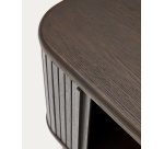 Table de chevet Mailen en placage de frêne avec finition foncée  50 x 55 cm