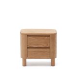 Salaya bedside table in ash plywood FSC Mix Credit, 55 cm x 50 cm