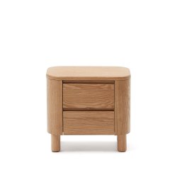 Salaya bedside table in ash plywood FSC Mix Credit, 55 cm x 50 cm