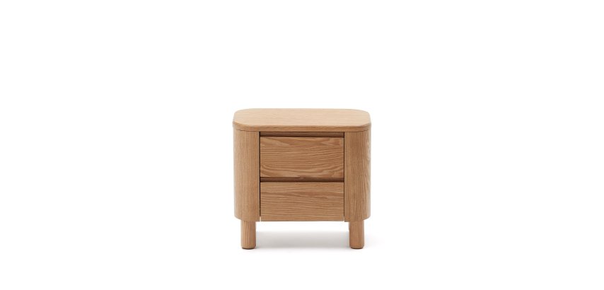 Table de nuit Salaya en contreplaqué de frêne 55 x 50 cm