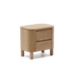 Table de nuit Salaya en contreplaqué de frêne 55 x 50 cm