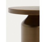 DE_Table d'appoint ronde Malya en métal avec finition cuivre Ø 40,5 cm