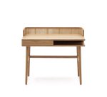 Araxi writing desk in veneer, solid ash wood and rattan 105 x 62 cm