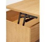 Table basse Abilen en placage de chêne 110 x 60 cm