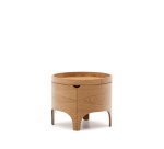 Table de chevet Octavia en contreplaqué de frêne Ø 55 cm