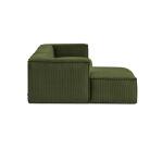 Canapé Blok 4 places méridienne gauche vert 330 cm