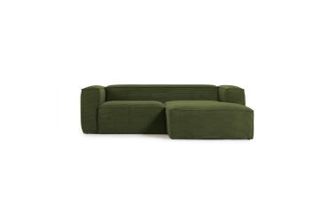 Bank Blok 2-zits met rechter chaise longue groen 240 cm