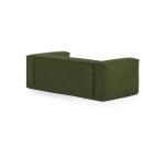 Canapé Blok 2 places méridienne droite vert 240 cm