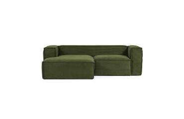 Bank Blok 2 plaatsen chaise longue links groen 240 cm