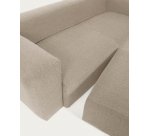 Blok footstool in beige, 90 x 70 cm