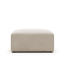 Blok footstool in beige, 90 x 70 cm