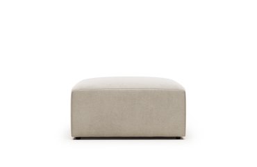 Blok footstool in beige, 90 x 70 cm