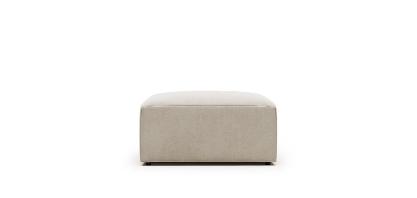 Blok footstool in beige, 90 x 70 cm