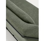 Canapé Brida 2 places vert et pieds en acier avec finition noire 128 cm