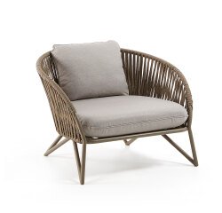 Fauteuil Branzie en corde marron