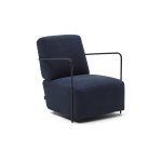 Fauteuil Gamer bleu et métal finition peinture noire