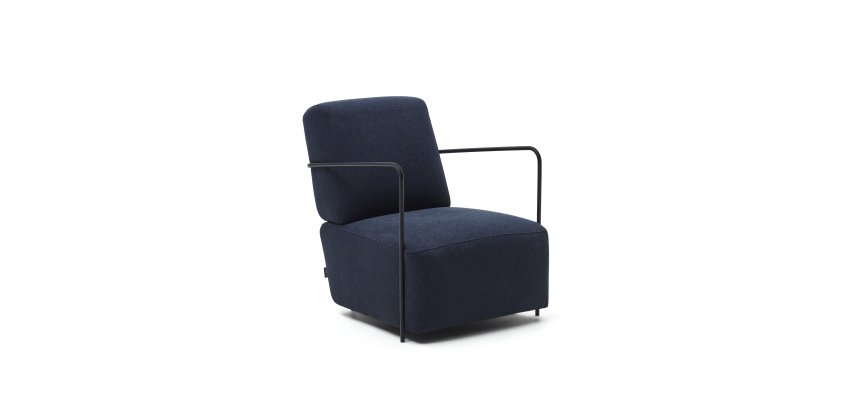 Fauteuil Gamer bleu et métal finition peinture noire