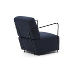 Fauteuil Gamer bleu et métal finition peinture noire