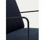 Fauteuil Gamer bleu et métal finition peinture noire