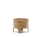 Table de chevet Octavia en contreplaqué de frêne Ø 55 cm