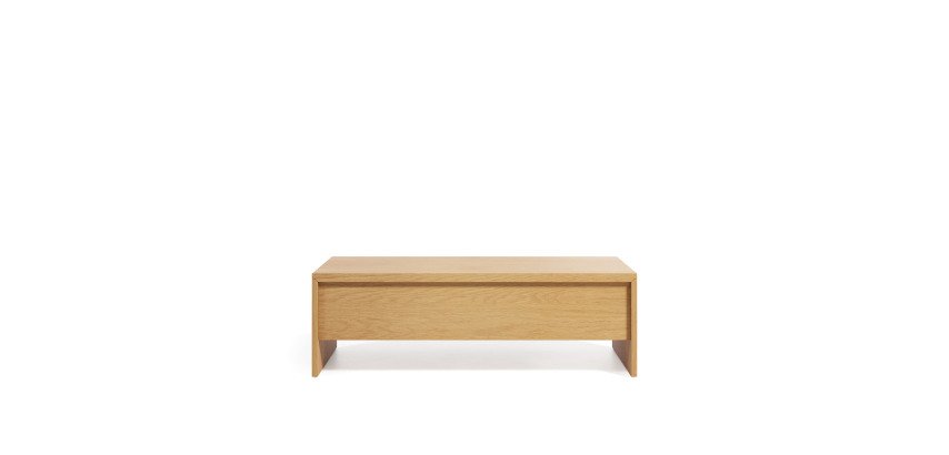 Table basse Abilen en placage de chêne 110 x 60 cm