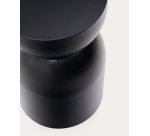 Mesa auxiliar Rachell de metal con acabado pintado negro brillante Ø 30,5 cm