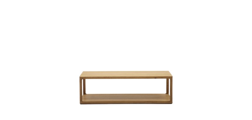 Mesa de centro Maymai de madera de roble 140 x 70 cm