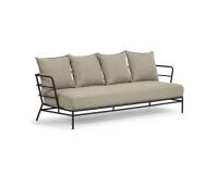 Canapé d'extérieur Mareluz - 3 places - structure acier noir