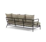 Sofá Mareluz 3 plazas de acero negro 197 cm