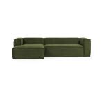 Bank Blok 3-zits groen met linker chaise longue 300 cm