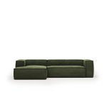 Bank Blok 3-zits groen met linker chaise longue 300 cm