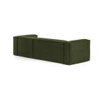 Canapé Blok 3 places vert méridienne à droite 300 cm