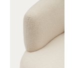 Butaca giratoria con cojín Martina de borreguito crudo