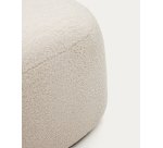 Repose-pied Martina en bouclette écru 123 x 85 cm