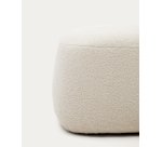 Repose-pied Martina en bouclette écru 123 x 85 cm