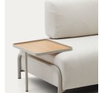 Bandeja grande Compo en chapa de roble con acabado natural y estructura de metal gris