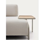 Bandeja grande Compo en chapa de roble con acabado natural y estructura de metal gris