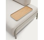 Plateau petit Compo en placage de chêne avec finition naturelle et structure en métal gris.