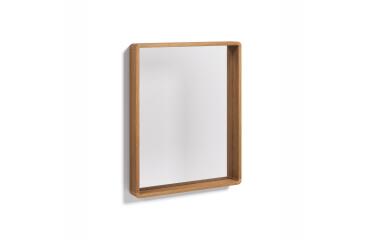 Miroir Kuveni en bois massif de teck 80 x 65 cm