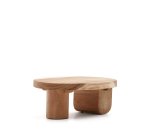 Mesa de centro Mosi de madera maciza de mungur Ø 90 x 60 cm