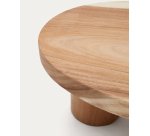 Mesa de centro Mosi de madera maciza de mungur Ø 90 x 60 cm